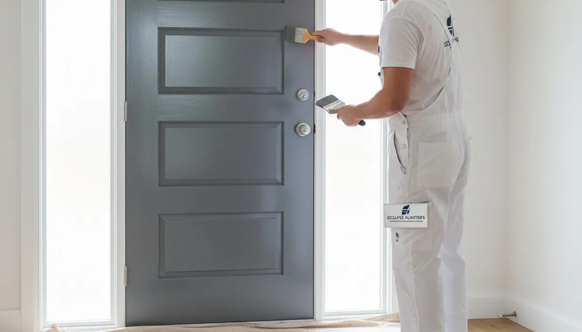 Professional door painting by expert house painters in Philadelphia, PA enhancing curb appeal
