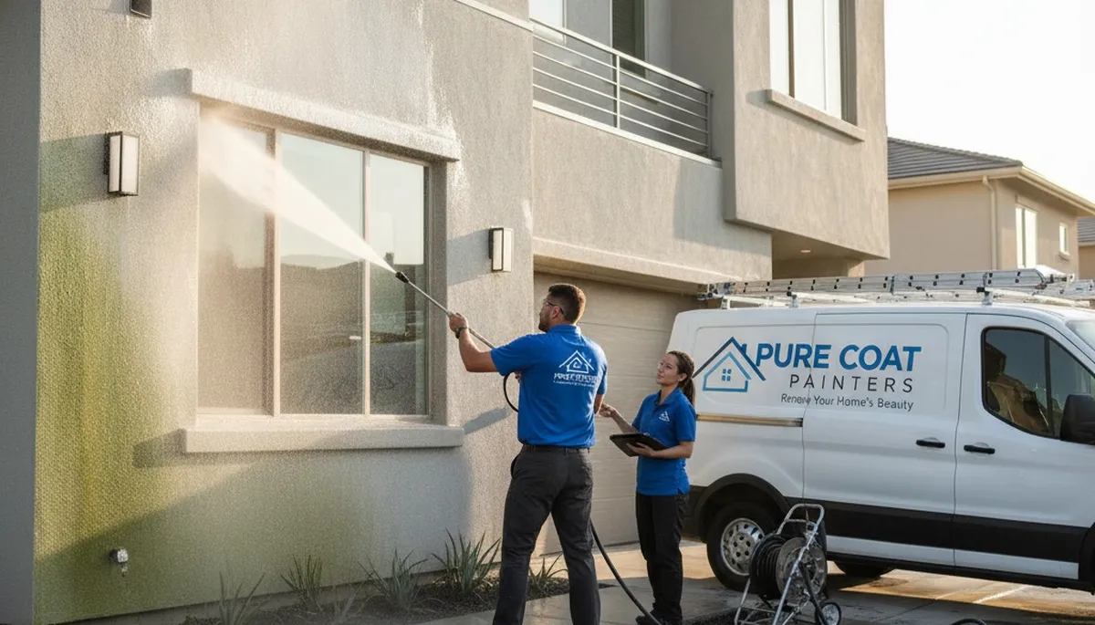Professional pressure cleaning service on residential exterior in Philadelphia, PA